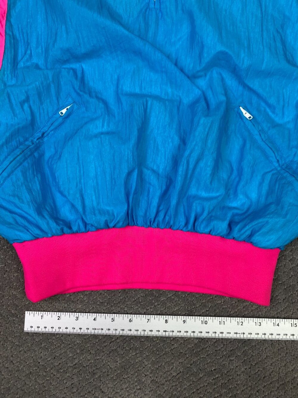 Vintage Hotdogger Jacket Unisex Mens Womens Medium Colorblock Windbreaker 80s - Picture 11 of 12